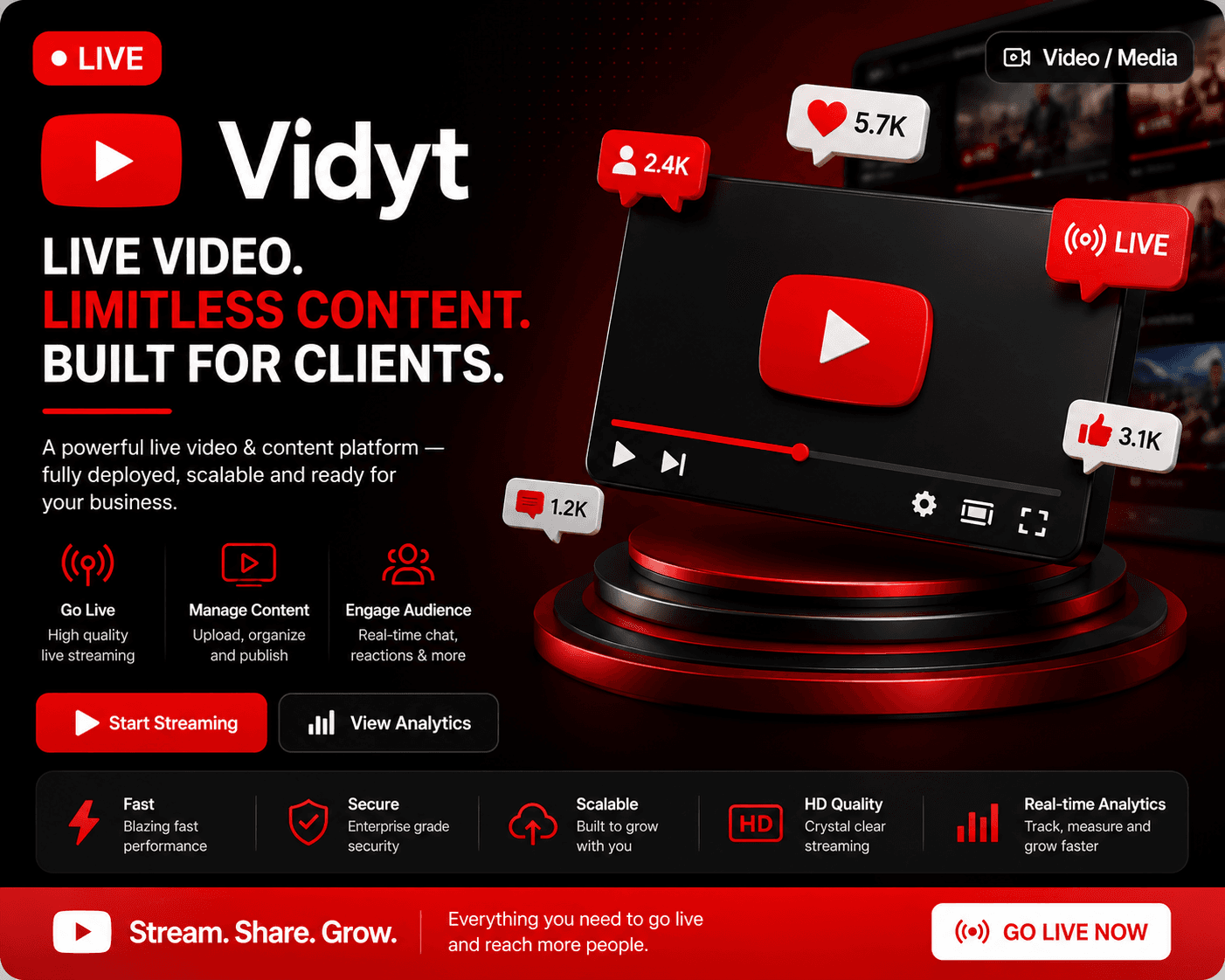 VidYT β screenshot of the live product interface
